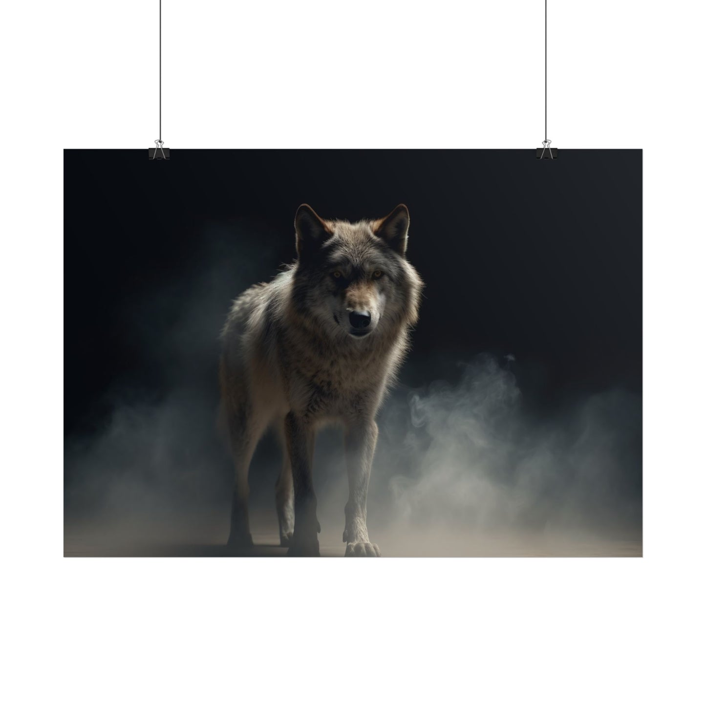 🐺 Vlk v mlze – Plakát pro silné duše
