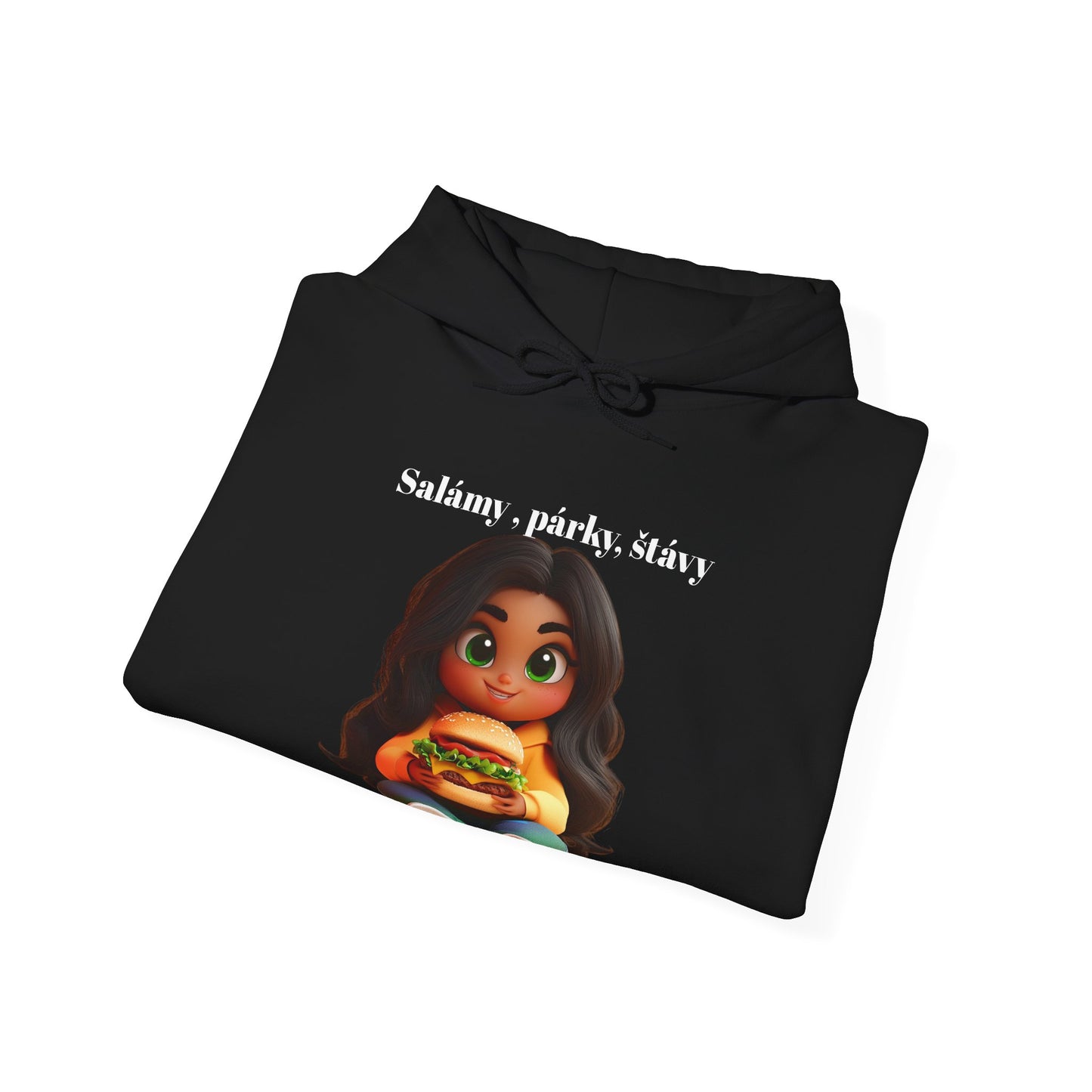 🍔 „Salámy, párky, šťávy“ – Mikina pro gurmány s humorem