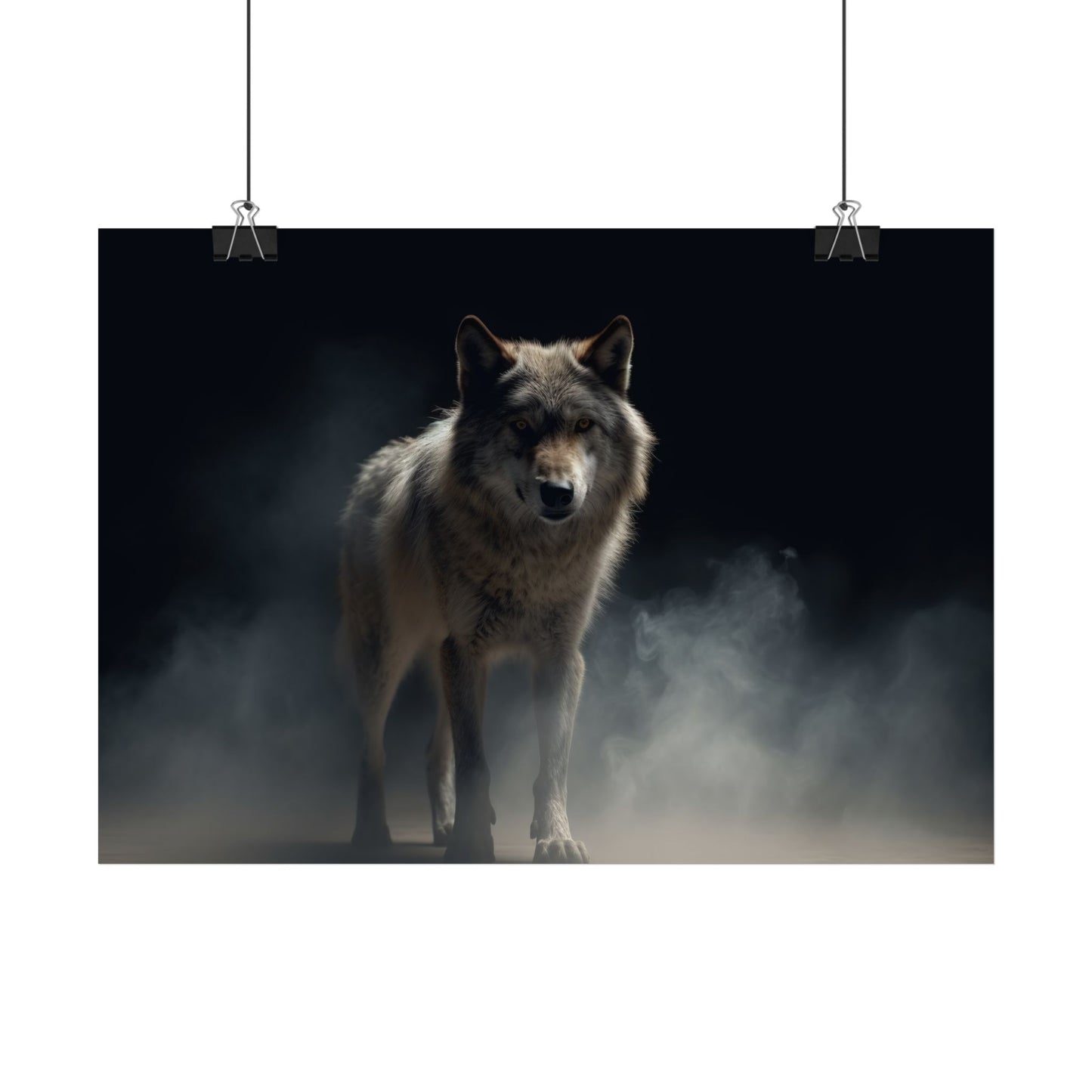🐺 Vlk v mlze – Plakát pro silné duše