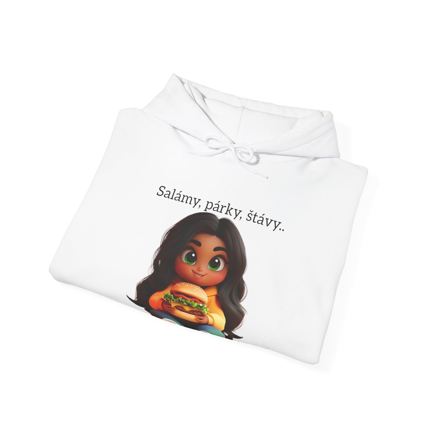 🍔 „Salámy, párky, šťávy“ – Mikina pro gurmány s humorem